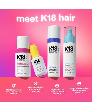K18 Heatbounce Conditioning Heat Protectant 118ml - protecteur thermique 118 ml - Buy Online on GoSupps.com