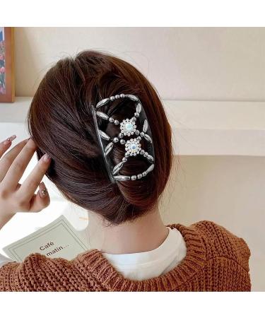 Premium 2-Piece Butterfly Hair Clips for Women | Elastic Pearl Hairpin for All Hair Types - Perfect for Thick & Fine Hair - Buy Online on GoSupps.com