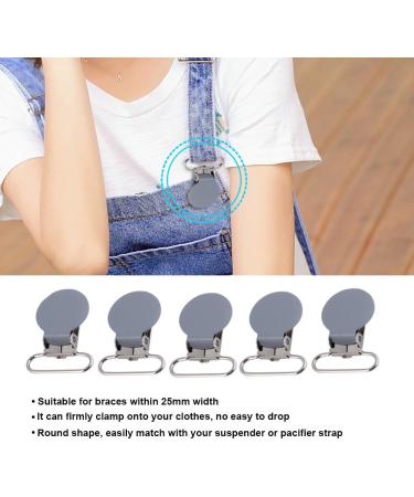 Ankroyu 10-Pack 25mm Pacifier Holder Clips | Durable Metal Trousers Carrier & Round Braces Clips (Gray) - International Shipping Available - Buy Online on GoSupps.com