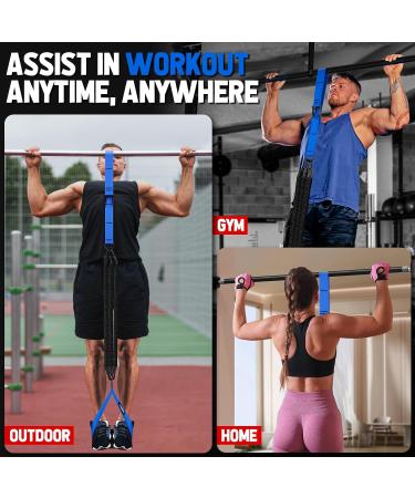 Heavy Duty Pull Up Assistance Bands | Adjustable Weight/Size with Fabric Feet Mats | Upgrade Your Strength Training - Buy Online on GoSupps.com