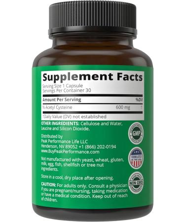 NAC Supplement 600mg | N-Acetyl Cysteine Capsules for Detox & Workout Recovery | Antioxidant & Glutathione Precursor for Men & Women - Buy Online on GoSupps.com