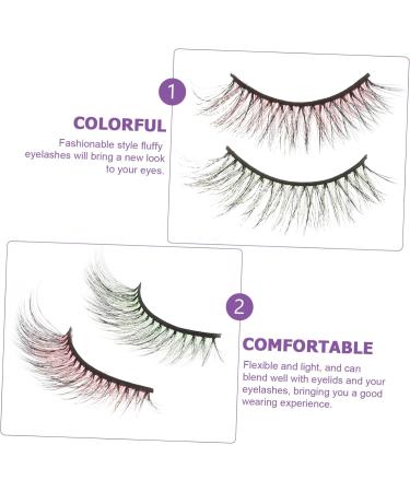 minkissy 10 Pairs Colored False Eyelashes Colored Eyelashes Colored Lashes Natural Eyelashes Cross Eyelashes Natural False Eyelashes Long Fake Lash False Lash 3d Imitation Assorted Set - Buy Online on GoSupps.com
