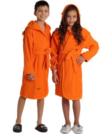 Ely Parker Kids Hooded Terry Bathrobe - Super Soft Turkish Cotton Towel for Boys & Girls Size 3-4 Years Comfortable & Absorbent - Buy Online on GoSupps.com