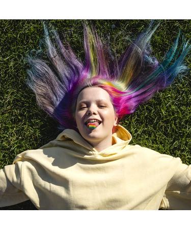 Suaywo 15-Piece 21-Inch Rainbow Clip-In Hair Extensions - Colorful Strands for Women Girls & Kids | Perfect Christmas Gift - Buy Online on GoSupps.com