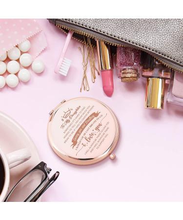 Personalized WHING to My Daughter Compact Makeup Mirror - Unique Daughter Gift for Birthday, Valentines Day, Mothers Day, Graduation & Christmas - Buy Online on GoSupps.com