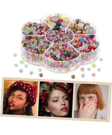 ibasenice 5 Boxes Clothing & Accessories Diy Charms Nail Diy Flatback Pearl Charm Manicure Decor Headdress Pearl Diy Headdress Decoration Half Round Pearl for Crafts Abs Boxed - Buy Online on GoSupps.com