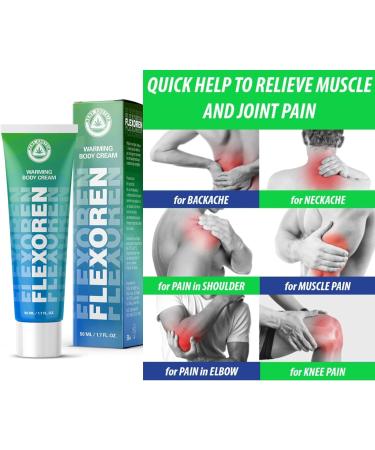 Flekosteel Warming Body Balm 2 x (1.7 oz / 50 ml) + 2 TUBE Flexoren | Original Russian Product with Hologram | Fresh Stock - Buy Online on GoSupps.com