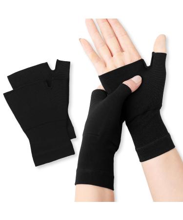 1 Pair Arthritis Compression Gloves Compression Gloves Typing and Daily Work Pain Relief and Healing for Arthritis (Black XL) X-Large Black XL