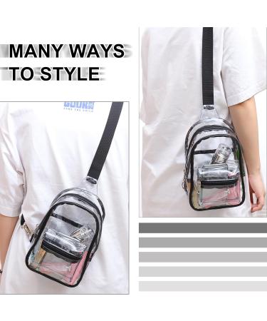 Small Transparent Shoulder Bag for Women | Stadium Approved Crossbody Bags for Concerts Festivals & Travel - Black - Buy Online on GoSupps.com