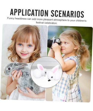 minkissy 1pair Plush Rabbit Hairpin Cat Hair Clip Bunny Hair Clip Easter Bunny Hair Clips for Girls Cartoon Hair Grasp Hair Grip Glitter Hair Clips Ear Accessories Child White - Buy Online on GoSupps.com