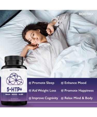 Nootrix 5-HTP+ 200mg with Calcium (2-Pack) - 120 Capsules | Non-GMO & Gluten-Free - Buy Online on GoSupps.com