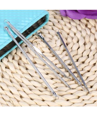 Shop 5pcs Stainless Steel Blackhead Removal Tool Set - Double-Ended Acne & Pimple Tool for Effective Skin Care - Buy Online on GoSupps.com