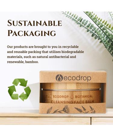 Ecodrop Cleansing Balm and Makeup Remover - 50ml | Sustainable Makeup Remover Balm | Pore-Deep Cleanser | Nourishing Skin Cleansing Balm with Moringa Rose Geranium Chamomile & Rosemary Oil | Natural - Buy Online on GoSupps.com