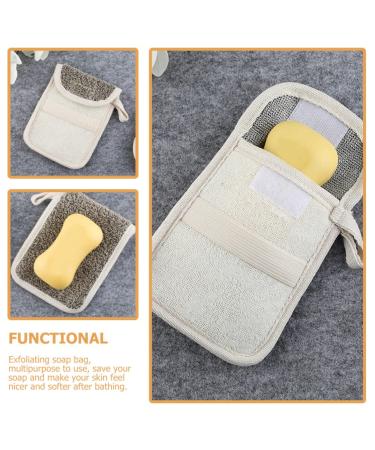 FRCOLOR Exfoliating Bubble Bag Soap Holder | Men s Body Scrubber Pouch | Flax Mesh Hanging Soap Saver for Smooth Skin - Buy Online on GoSupps.com