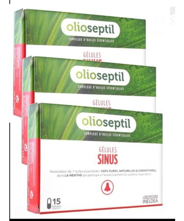 Olioseptil - Sinus - Pack of 3 x 15 Capsules - Disinfects Olioseptil Sinuses (3)