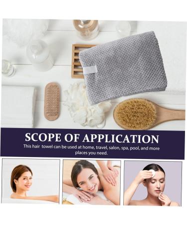 Quick Dry Absorbent Hair Towel & Shower Cap for Women - Large Grey Hair Drying Cap Essentials - Buy Online on GoSupps.com