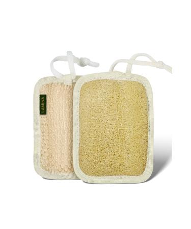 Natural Loofah Pad  Lamina Natural loofah Sponge  3.5 cm Thick Body Scrubber Shower Sponge