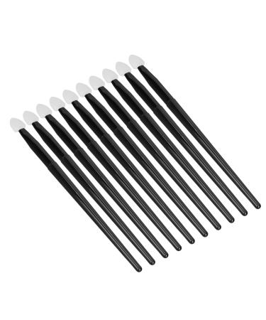 Tyenaza 10pcs Eye Brush Silicone Eyeshadow Brush Kit Portable Silicone Eye Makeup Applicator for Eyebrow Powder Eyeliners