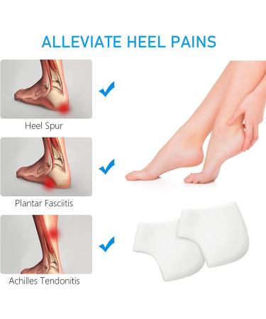 Dr. Pedi Gel Heel Sleeves - Unisex Silicone Cushion for Heel Spur Relief and Moisturizing - Reduce Pain of Plantar Fasciitis - Buy Online on GoSupps.com