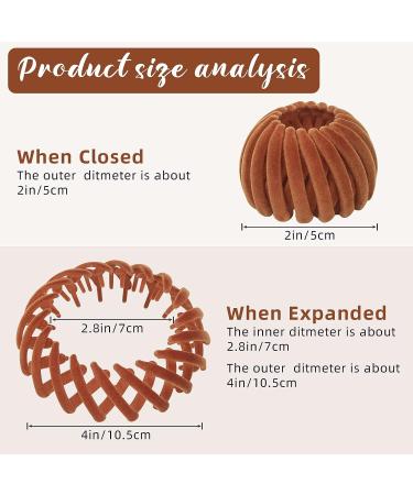 7 PCS Bird Nest Hair Clips & Ponytail Holders for Women | Velvet Expandable Bun Claw | Valentine's Day Gift - Buy Online on GoSupps.com