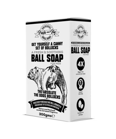 Fresh and Fly Ball Soap for Men Gentle and Cleansing Natural Soap Bar- Infused with Tea Tree Oil Coconut Oil Shea Butter - Moisturizing Ball Wash for Men