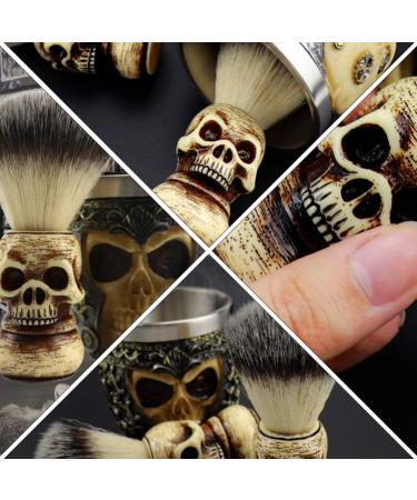 Frcolor Dachshaar Razor Brush - Skull Pattern Bartschneider Cleaning Brush | Premium Grooming Tool for Men - Buy Online on GoSupps.com