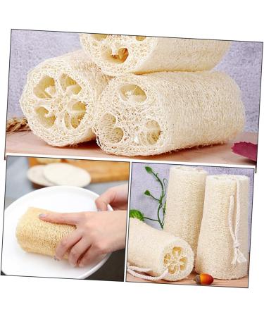 Buy 4pcs Organic Loofah Cleaning Brush Set - Exfoliating Body Scrubber & Dish Washing Sponge - Natural 8cm Loofah for Bath & Shower - Buy Online on GoSupps.com