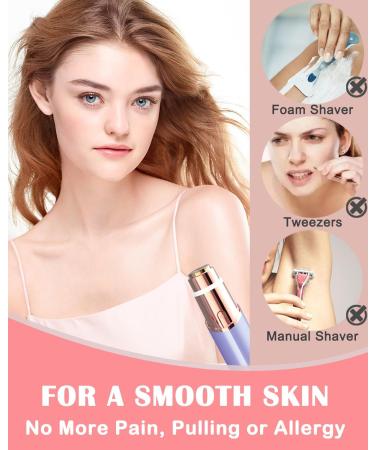 Portable Women's Facial Hair Removal Shaver - Electric Rechargeable Painless Bikini Remover for Smooth Skin Anytime - Buy Online on GoSupps.com