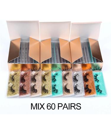 UAMOU 10/50/100 Pairs Natural Fake Eye Lashes Soft Curly Makeup Tools Faux Cils Fluffy Cilios 3D Mink False Eyelashes Cheerfully (Color : MIX 60 PAIRS Size : Lashes) Lashes MIX 60 PAIRS - Buy Online on GoSupps.com