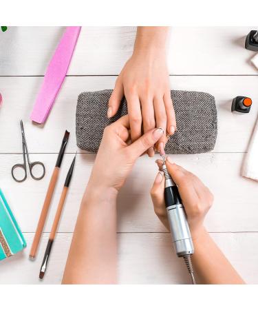 2pcs Professional Nail Clean Up Brushes for French Manicure | Round Angled Tip Head Pen Painting Tools for Gel Polish Mistake Cleaning & Art Design - Premium Synthetic Bristles (Tea Brown) - Buy Online on GoSupps.com