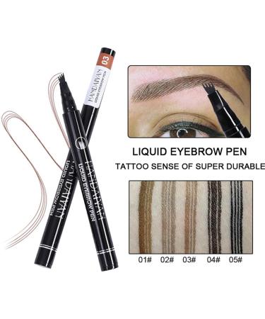 Waterproof 3D Eyebrow Pencil With 4 Prong Tips 2024 New Eyebrow Pencil With Prong Tip Applicator Smudge Proof Transfer Proof Easily Create Natural Eyebrows - Buy Online on GoSupps.com