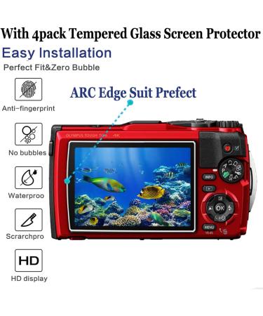 Debous TG-6 Glass Screen Protector for Olympus Tough TG-6 Waterproof Camera - Anti-scratch Tempered Glass Shield (4 Pack) - Buy Online on GoSupps.com