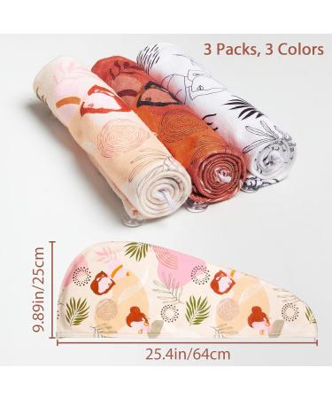 FIOBEE Microfiber Hair Towel Wrap 3 Pack - Absorbent Hair Turbans for Women, Girls, Kids - Ideal for Wet Hair Drying - With Button Closure - Gray - Buy Online on GoSupps.com