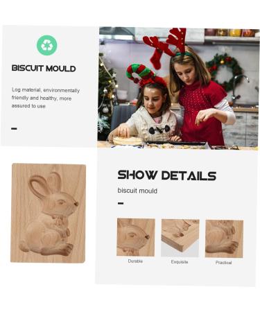 OUNONA 2 Pcs Biscuit Mold Biscuit Moulds Wooden Fondant Wooden Muffin Cups Embossed Cookie Kitchen Cookie Mold Christmas Baking Crackers Wood Chocolate Chinese Decor Log Fudge Small Tools 16X12X2CMx2pcs As Shownx2pcs - Buy Online on GoSupps.com