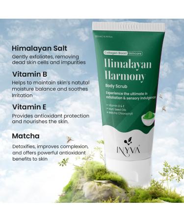 INYVA Himalayan Harmony Matcha Body Scrub With Walnut Shell Shea Butter & Green Tea -6.7 Oz - Buy Online on GoSupps.com