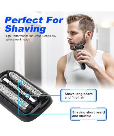 Buy Braun 53B Replacement Head for Series 5 & 6 - Wet & Dry Foil & Cutters (2 Pack) - Compatible with 5018s 5020s 5035s 5049cs 5050cs 6020s 6040cs 6072cc 6075cc 6090cc - International Shipping Available - Buy Online on GoSupps.com
