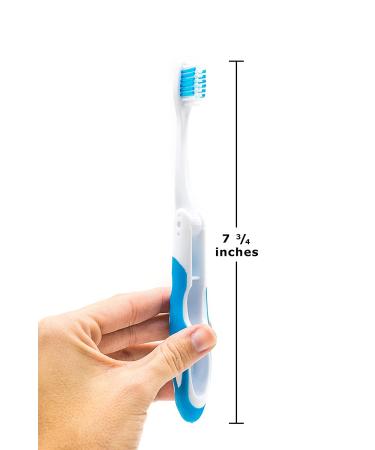 Travel Toothbrush On The Go Folding Feature - Medium Bristle Brushes (3 Pack) - 3 Count - Buy Online on GoSupps.com