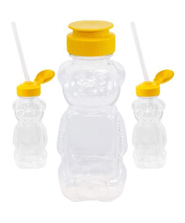 Honey Bear Straw Cups Juice Sippy Special Needs Therapy Bottle Teaching