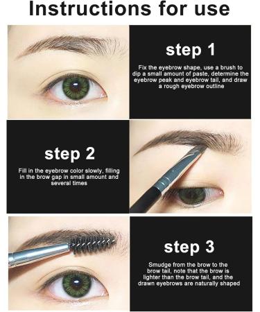 2PCS Eyebrow Pomade Waterproof Eyebrow Cream Smudge Proof Brow Pomade Sweat Proof Long Lasting for Natural Looking Eyebrow Makeup Dark Brown & Taupe - Buy Online on GoSupps.com