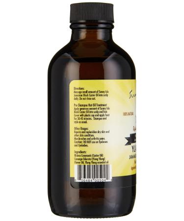 Sunny Isle Ylang Ylang Jamaican Black Castor Oil 4oz - Pure & Natural Hair & Skin Treatment - International Shipping Available - Buy Online on GoSupps.com