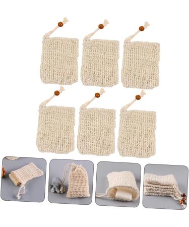 Healeved 6pcs Handmade Soap Storage Bag Drawstring Soap Bag Natural Loofa Mesh Soap Bag Sisal Soap Bag Shower Foaming Mesh Exfoliating Loofah Pouch Toilet Bath Plant Mesh Bag Cotton Linen - Buy Online on GoSupps.com