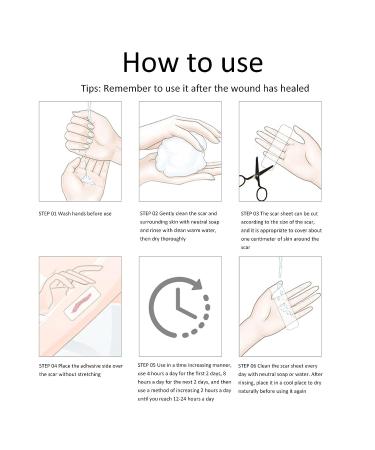 Portable Waterproof Silicone Scar Sheets - 4pcs | Scar Removal Treatment | Breathable & Reusable | Stomach Pads for Men & Women - Buy Online on GoSupps.com