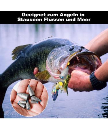 Vepepe 50-Piece Texas & Carolina Rig Set - 7 Sizes 0.12 to 1.06 OZ Fishing Weights Dropshot Lead 100 Grain Fish Beads & 20 Swivels - International Shipping Available - Buy Online on GoSupps.com