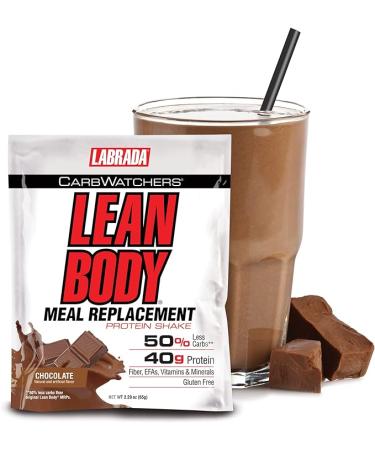 Labrada Carb Watchers Lean Body Hi-Protein Meal Replacement Shake Chocolate Ice Cream 2.29 Ounce (Pack of 42) - Buy Online on GoSupps.com