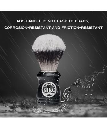 KIKC Handmade Synthetic Shaving Brush - Premium Wet Shave Brush for Safety, Double Edge, Straight Razor - ABSWood Handle - Buy Online on GoSupps.com