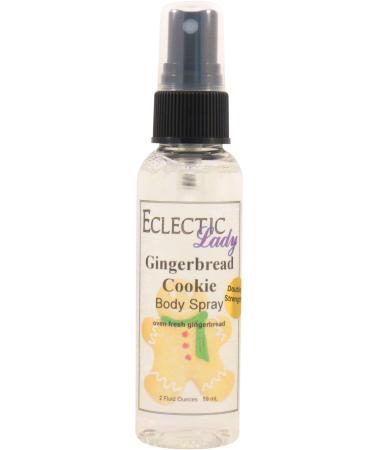 Gingerbread Cookie Body Spray (Double Strength) 2 ounces Body Mist for Women with Clean Light & Gentle Fragrance Long Lasting Perfume with Comforting Scent for Men & Women Cologne with Soft