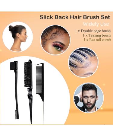 MULAFEE 2 Pack Hair Wax Stick with Hair Comb Set Wax Stick for Smooth Hair Wigs Non-Greasy Styling Wax for Fly-Away and Edge Frizz 3 Pcs Slick Brush Set - Buy Online on GoSupps.com