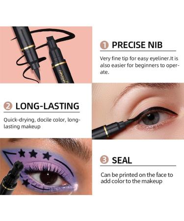  G n rique Eyeliner Stamp - Set of 6 Eyeliner Pencils | Double-Ended Crush-Resistant - Makeup Stencil for Outings Travel and Parties - Buy Online on GoSupps.com