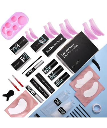 Lash Lift Brow Lamination Kit - DIY Eyelash & Eyebrow Perming at Home or Salon - 6 Weeks of Voluminous Eyes - 15 Applications - 10ml Airless Pump - Buy Online on GoSupps.com