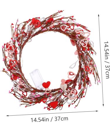 Zerodeko 3pcs Valentine's Wreath Heart Valentines Wreath Valentines Day Decoration Valentine s Day Decoration Hanging Love Wreath Hangers to Decorate Wedding Artificial Pendant Iron Wire - Buy Online on GoSupps.com
